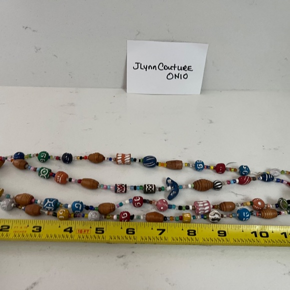 African Trade beads necklace 2 pc, Ethnic bead 2 necklaces NEW - Picture 4 of 4
